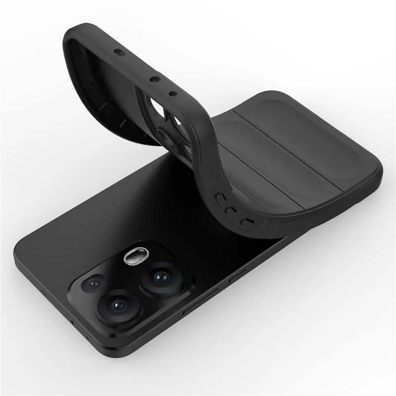 For Oppo Reno13 Pro 5G Case Anti-Drop Soft TPU Rugged Phone Back Cover - Black-Cellmalls