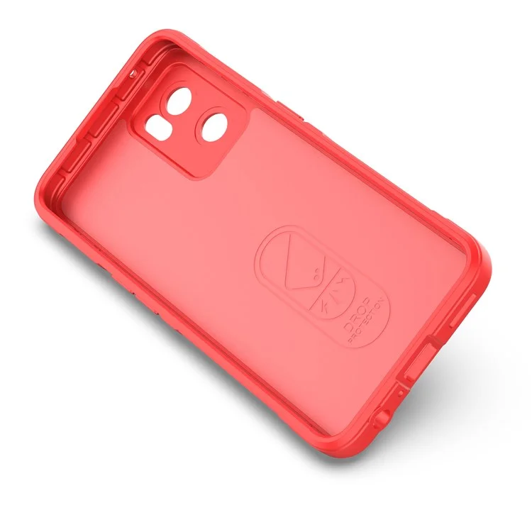 Soft TPU Back Cover for Oppo Reno7 5G (Global) Well-protected Anti-drop Rugged Phone Case - Red-Cellmalls