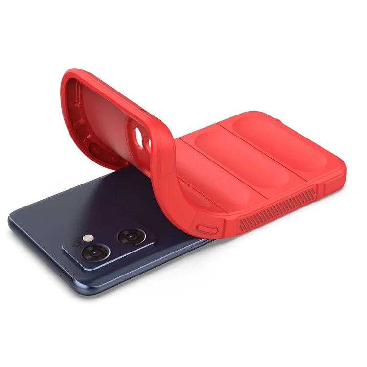 Soft TPU Back Cover for Oppo Reno7 5G (Global) Well-protected Anti-drop Rugged Phone Case - Red-Cellmalls