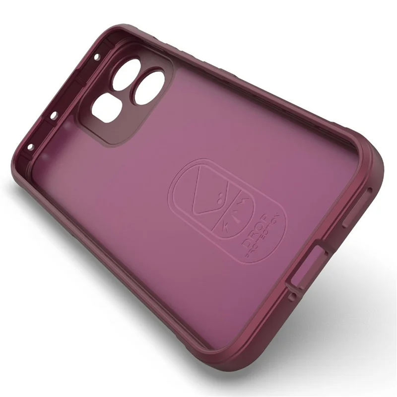 For Oppo Reno14 5G (Global) Case Anti-Drop Soft TPU Rugged Phone Back Cover - Wine Red-Cellmalls