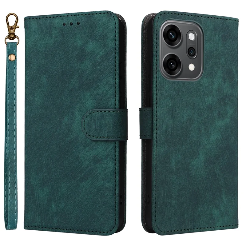 For Oppo Reno14 5G (Global) Case Wallet RFID Blocking PU Leather Phone Cover Stand with Strap - Brown-Cellmalls