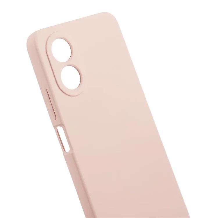 For Oppo A78 4G TPU Case Soft Touch Fiber Lining Rubberized Phone Cover - Pink-Cellmalls