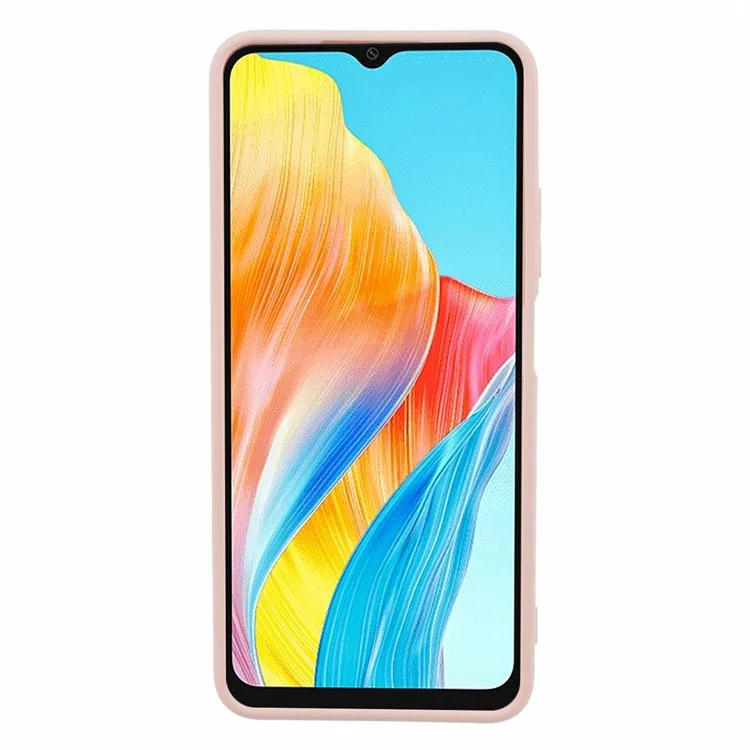 For Oppo A38 4G / A18 4G Case Fiber Lining Inside TPU Phone Cover - Pink-Cellmalls