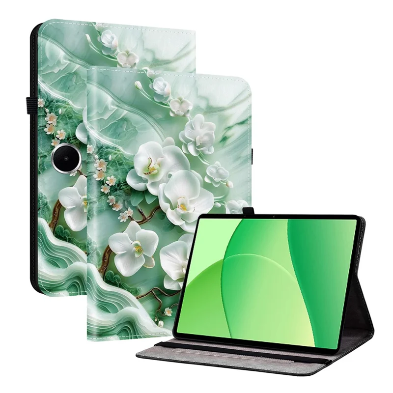 For Oppo Pad SE Leather Case Pattern Printed Stand Tablet Cover with Card Slots - Lion Head-Cellmalls