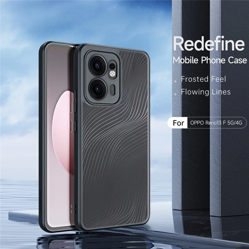 For Oppo Reno13 F 4G / Oppo Reno13 F 5G Case DUX DUCIS Aimo Series TPU+PC Matte Drop-proof Phone Cover (REACH Certification) - Black-Cellmalls