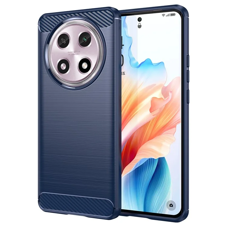 For Oppo A2 Pro 5G Case Shockproof TPU Shell Carbon Fiber Texture Cell Phone Cover - Black-Cellmalls