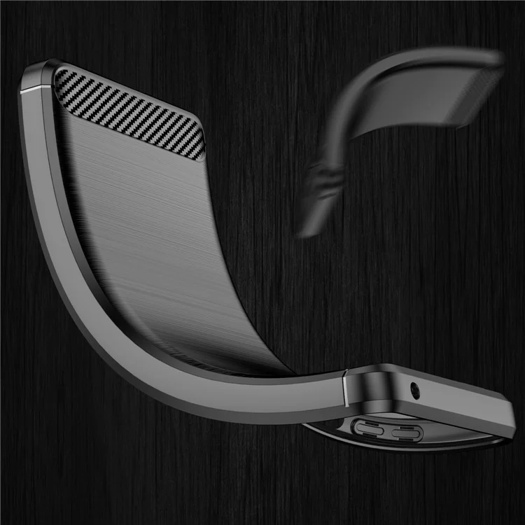 For Oppo A36 / A76 / Realme 9i 4G Brushed Surface Carbon Fiber Texture TPU Back Case Phone Cover - Black-Cellmalls