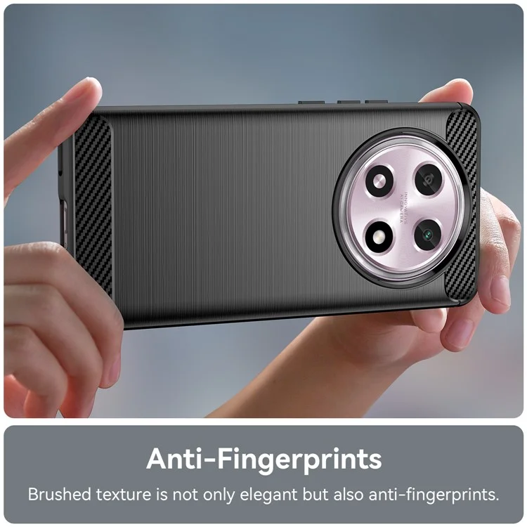 For Oppo A2 Pro 5G Case Shockproof TPU Shell Carbon Fiber Texture Cell Phone Cover - Black-Cellmalls