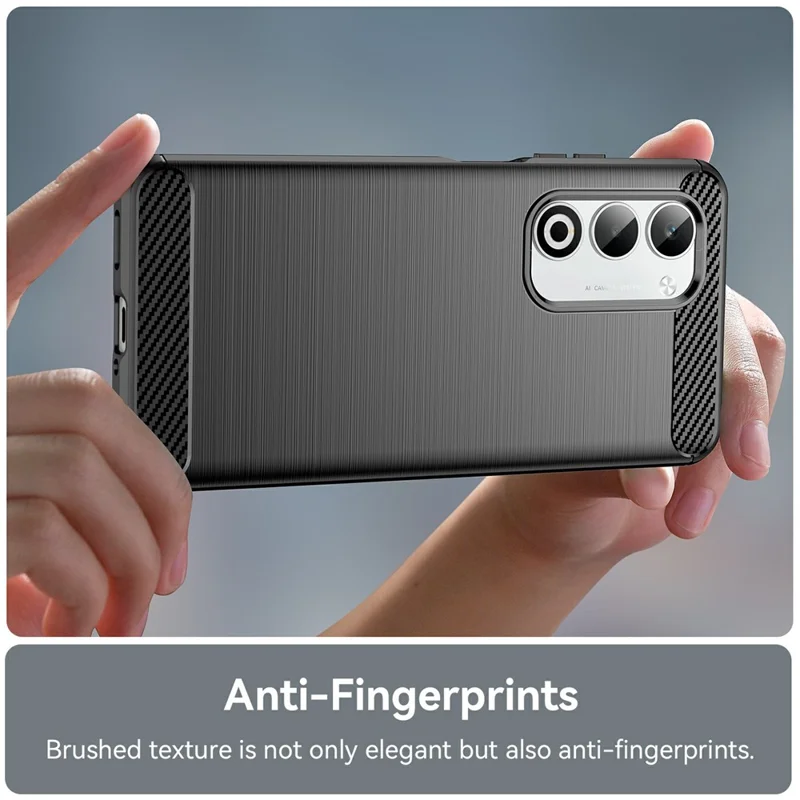 For Oppo A5 5G / A5 4G Case Protective Phone Cover Carbon Fiber Texture Brushed - Black-Cellmalls