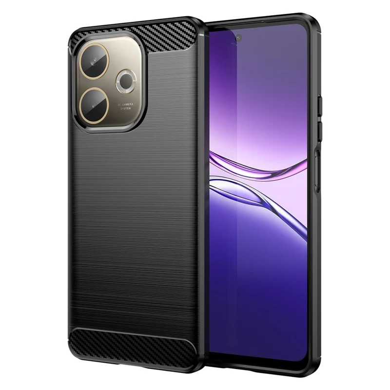 For Oppo A5 Pro 4G (Global) / 5G (Global) / A5 Energy 5G (China) Case Protective Phone Cover Carbon Fiber Texture Brushed - Black-Cellmalls