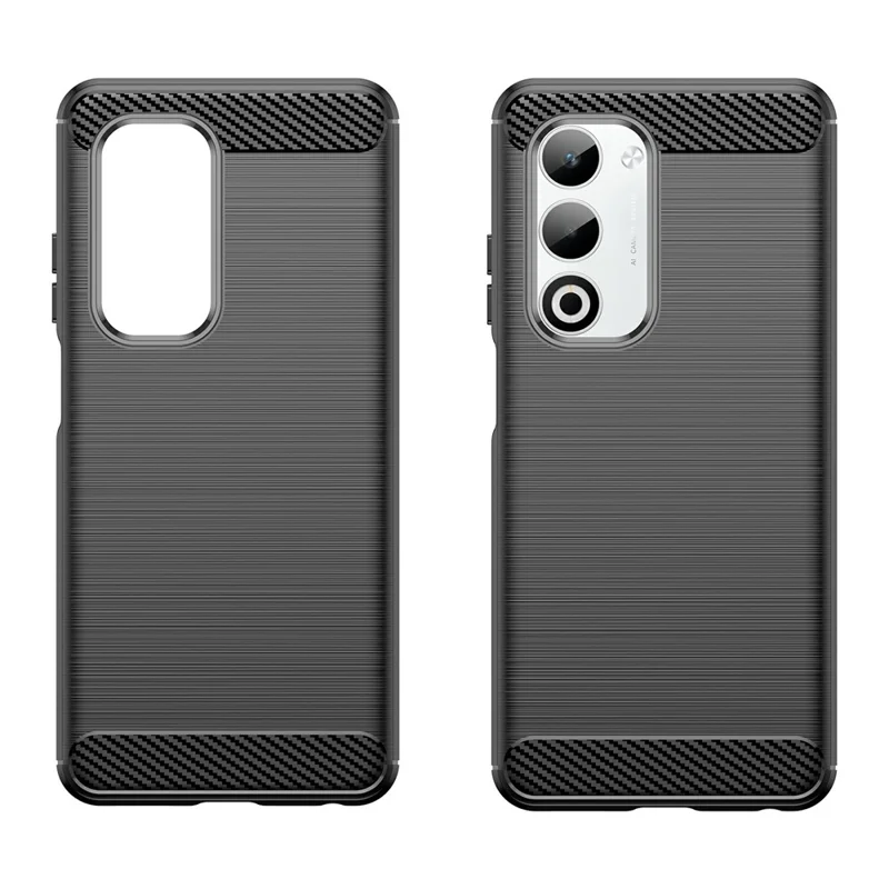 For Oppo A5 5G / A5 4G Case Protective Phone Cover Carbon Fiber Texture Brushed - Black-Cellmalls
