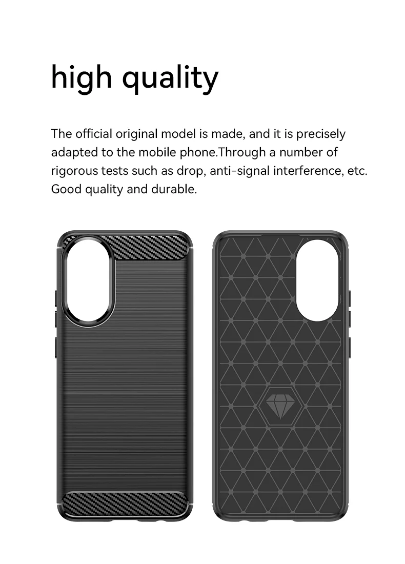 Protective TPU Phone Case for Oppo A78 4G , Carbon Fiber Texture Brushed Phone Cover - Blue-Cellmalls