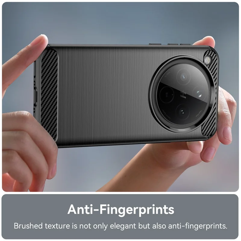 For Oppo Find X8 5G Case Carbon Fiber Texture Brushed Anti Fingerprint Phone Back Cover - Black-Cellmalls