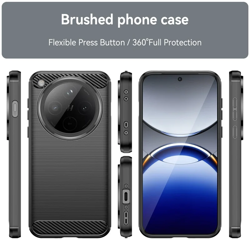 For Oppo Find X8 5G Case Carbon Fiber Texture Brushed Anti Fingerprint Phone Back Cover - Black-Cellmalls