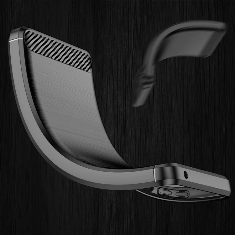 For Oppo Find X5 Carbon Fiber Texture 1.8mm Brushed Surface Phone Case Anti-scratch TPU Back Cover - Black-Cellmalls