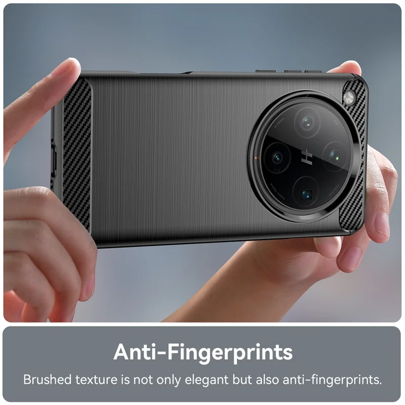 For Oppo Find X8 Pro 5G Case Carbon Fiber Texture Brushed Anti Fingerprint Phone Back Cover - Black-Cellmalls