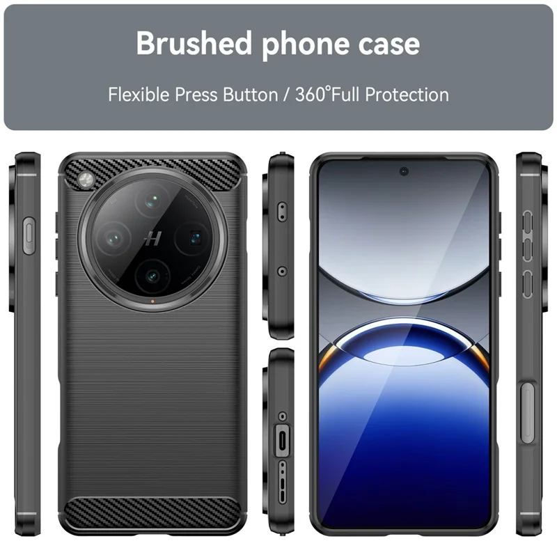 For Oppo Find X8 Pro 5G Case Carbon Fiber Texture Brushed Anti Fingerprint Phone Back Cover - Black-Cellmalls