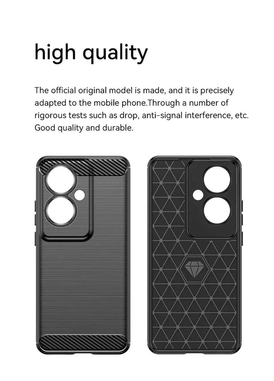 For Oppo Reno11 F 5G TPU Case Carbon Fiber Texture Back Phone Cover - Black-Cellmalls