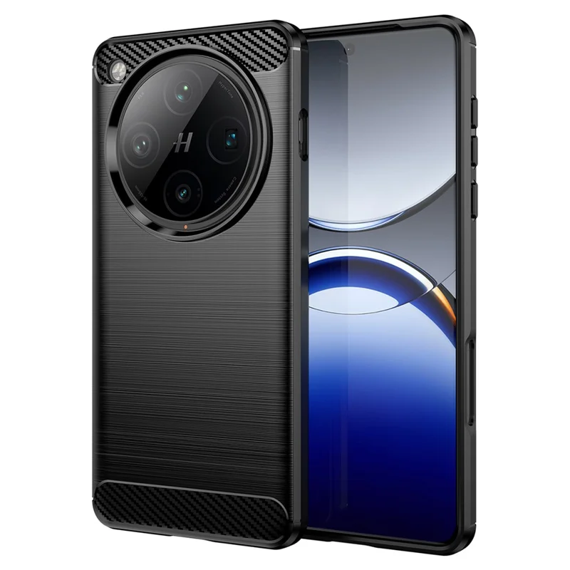 For Oppo Find X8 Pro 5G Case Carbon Fiber Texture Brushed Anti Fingerprint Phone Back Cover - Black-Cellmalls