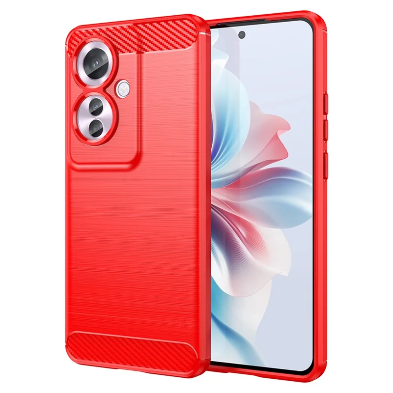 For Oppo Reno11 F 5G TPU Case Carbon Fiber Texture Back Phone Cover - Black-Cellmalls