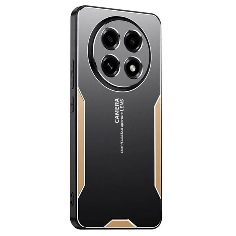 For Oppo A2 Pro 5G Shockproof Cover Aluminum Alloy Phone Protection Case - Gold-Cellmalls