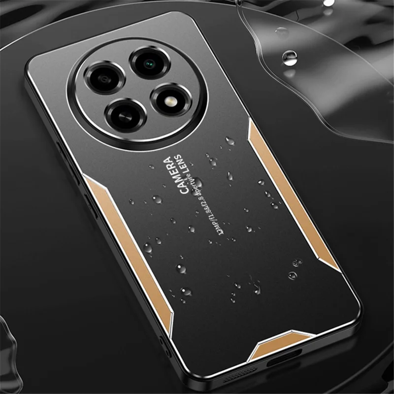 For Oppo A2 Pro 5G Shockproof Cover Aluminum Alloy Phone Protection Case - Gold-Cellmalls