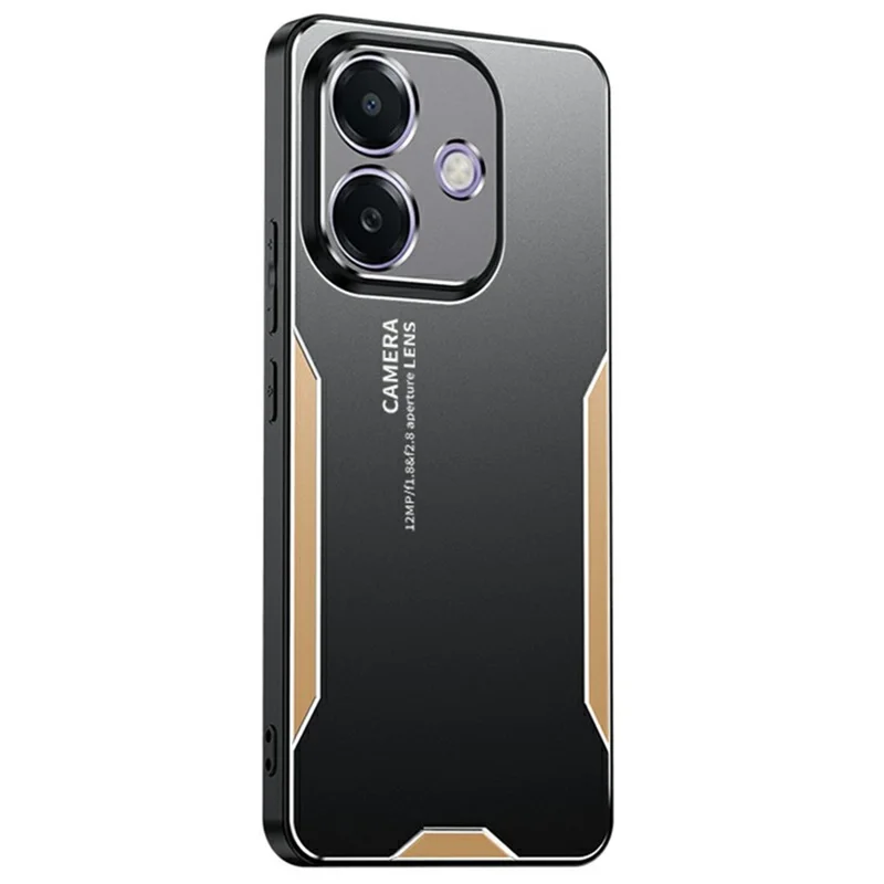 For Oppo A5 Pro 4G (Global) / 5G (Global) / A5 Energy 5G (China) Phone Case Aluminium Alloy TPU PC Back Cover - Gold-Cellmalls