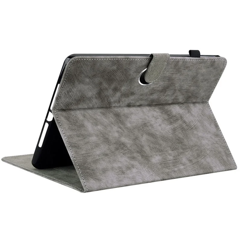 For Oppo Pad SE Case Tiger Imprint Anti-Scratch PU Leather Tablet Cover - Grey-Cellmalls