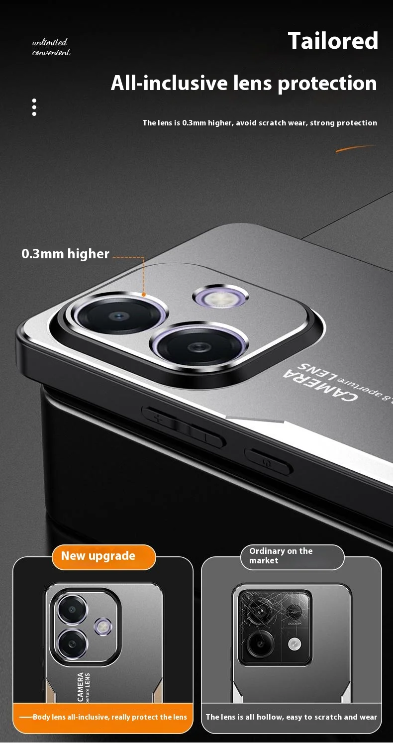 For Oppo A5 Pro 4G (Global) / 5G (Global) / A5 Energy 5G (China) Phone Case Aluminium Alloy TPU PC Back Cover - Gold-Cellmalls