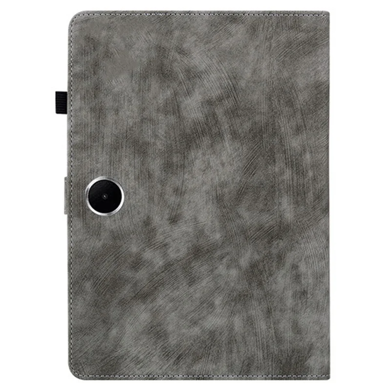 For Oppo Pad SE Case Tiger Imprint Anti-Scratch PU Leather Tablet Cover - Grey-Cellmalls