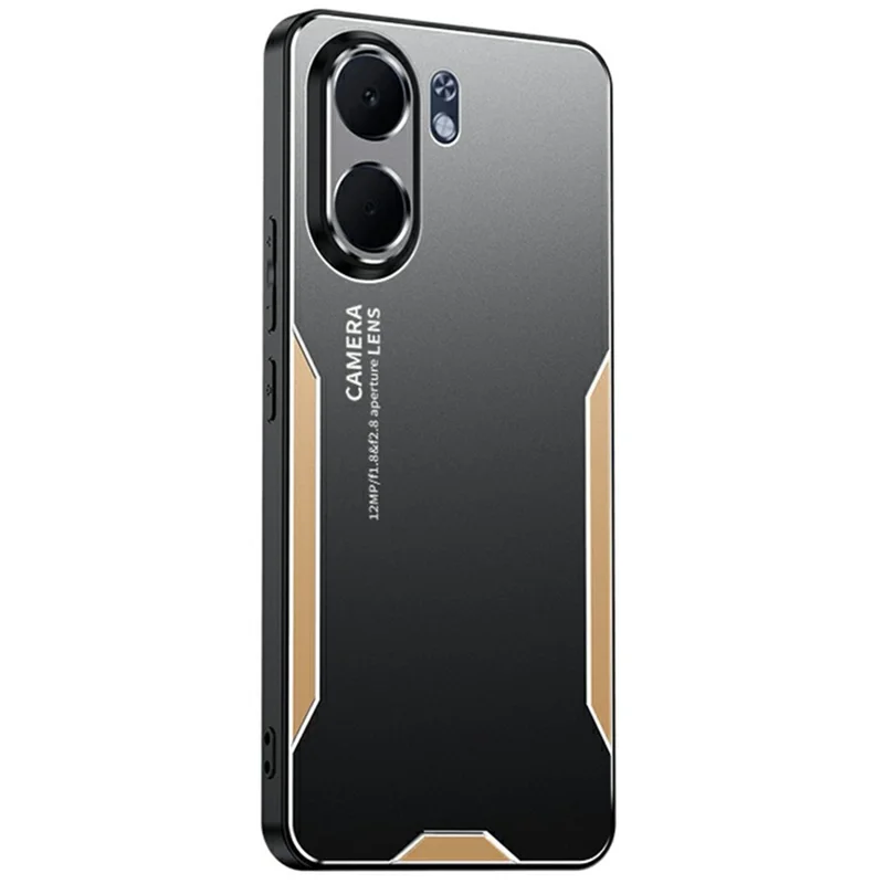 For Oppo A5x 4G Case Aluminium Alloy TPU PC Phone Back Cover - Gold-Cellmalls