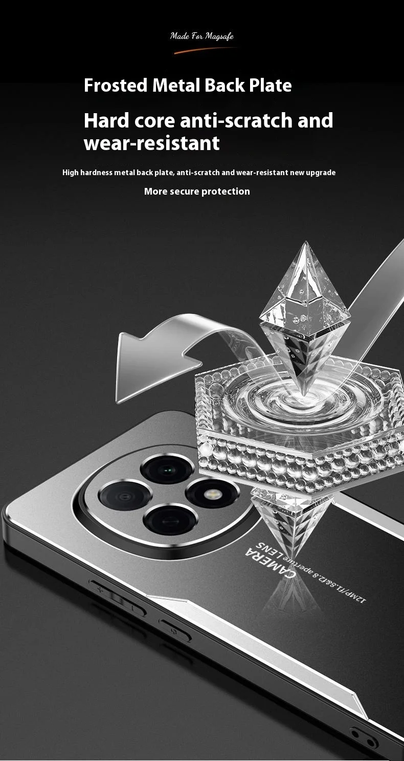 For Oppo A5 5G Phone Case Aluminium Alloy TPU PC Back Cover - Gold-Cellmalls