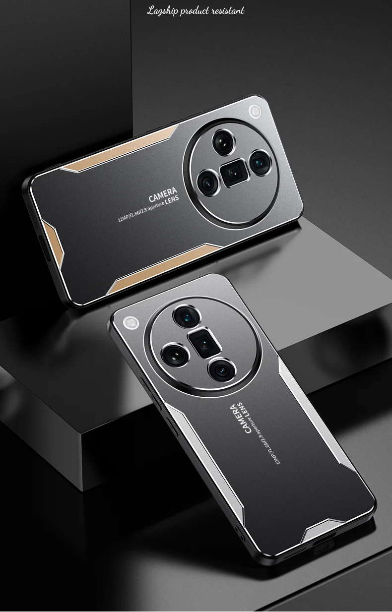 For Oppo Find X7 Ultra Phone Case Aluminium Alloy Back Cover Frosted Anti-Fingerprint - Red-Cellmalls