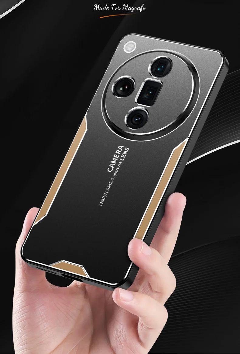 For Oppo Find X7 Ultra Phone Case Aluminium Alloy Back Cover Frosted Anti-Fingerprint - Red-Cellmalls