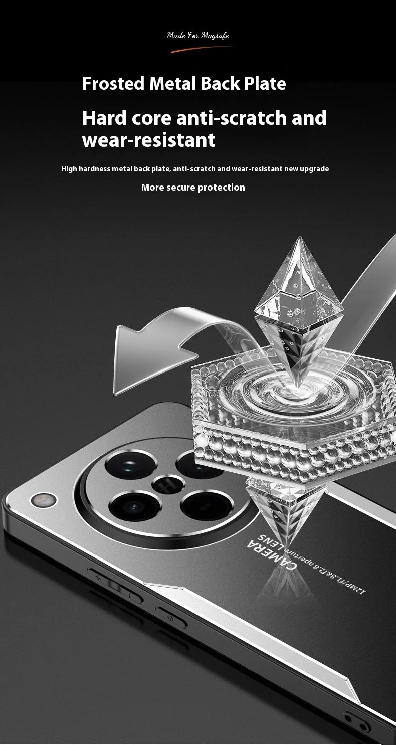 For Oppo Find X8 5G Phone Case Aluminium Alloy TPU PC Back Cover - Gold-Cellmalls