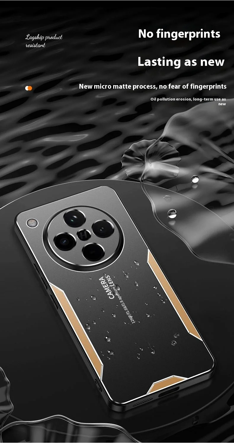 For Oppo Find X8 5G Phone Case Aluminium Alloy TPU PC Back Cover - Gold-Cellmalls