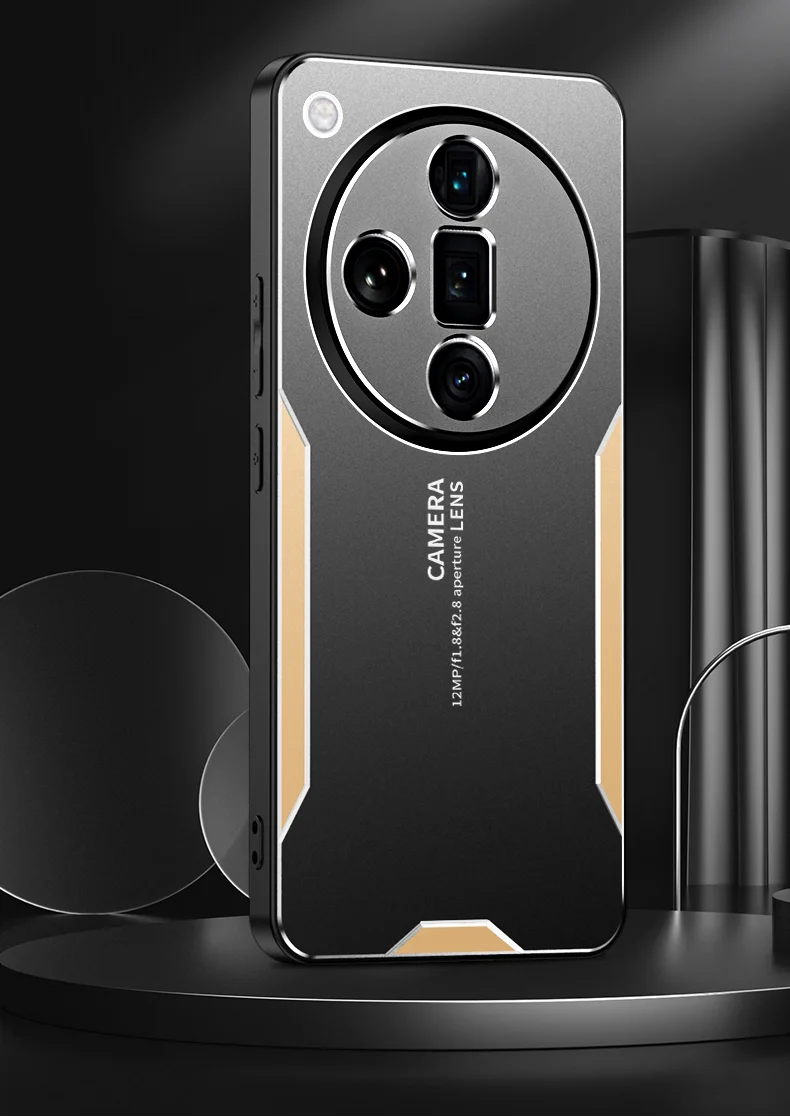 For Oppo Find X7 Ultra Phone Case Aluminium Alloy Back Cover Frosted Anti-Fingerprint - Red-Cellmalls