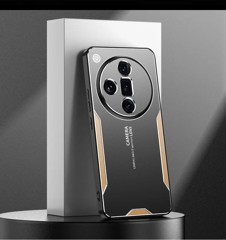 For Oppo Find X7 Ultra Phone Case Aluminium Alloy Back Cover Frosted Anti-Fingerprint - Red-Cellmalls