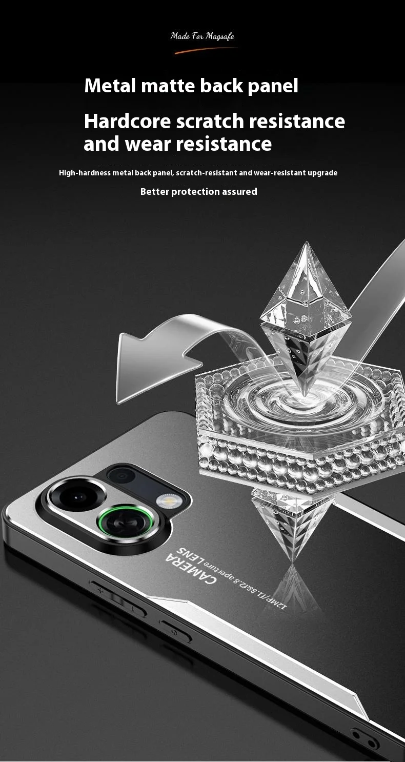 For Oppo K13 Turbo Pro 5G Phone Case Aluminium Alloy TPU PC Back Cover - Gold-Cellmalls