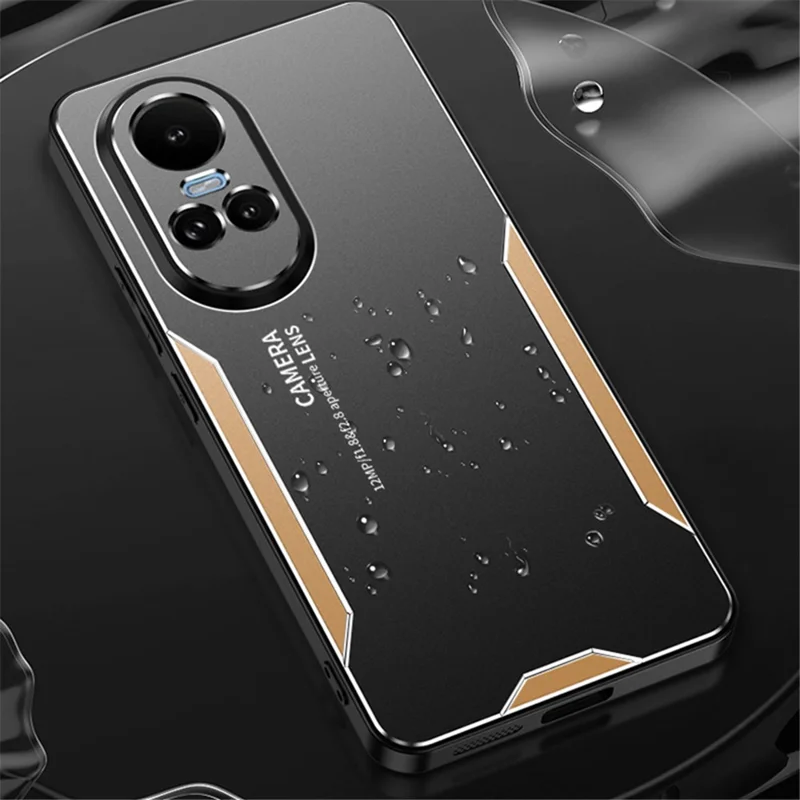 For Oppo Reno10 5G (Global) Phone Case Aluminium Alloy Back TPU Frame Protective Cover - Silver-Cellmalls