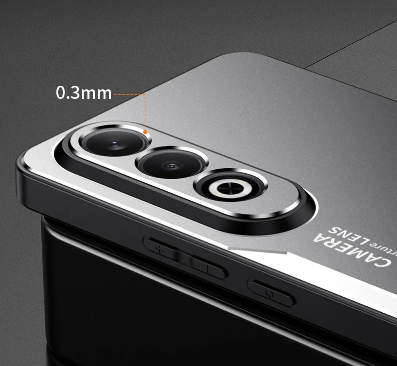 For Oppo K12 Case Anti-Drop Aluminum Alloy+PC+TPU Mobile Phone Cover - Silver-Cellmalls