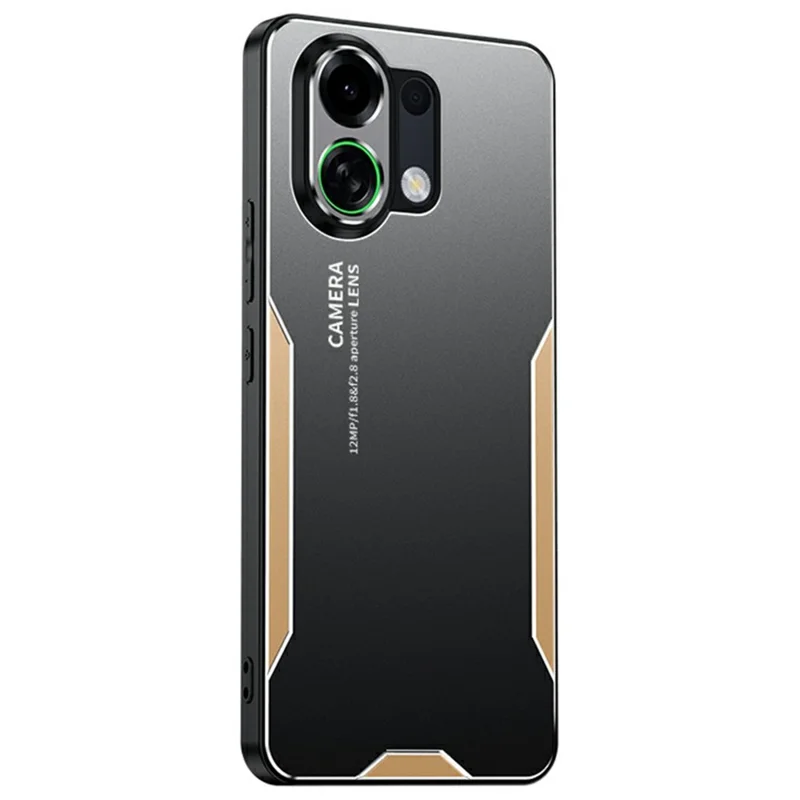 For Oppo K13 Turbo Pro 5G Phone Case Aluminium Alloy TPU PC Back Cover - Gold-Cellmalls