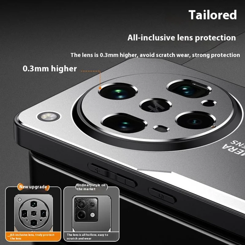 For Oppo Find X8 Ultra 5G Phone Case Aluminium Alloy TPU PC Back Cover - Gold-Cellmalls