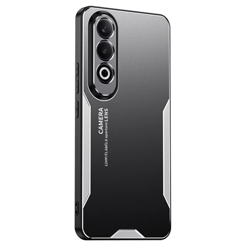 For Oppo K12 Case Anti-Drop Aluminum Alloy+PC+TPU Mobile Phone Cover - Silver-Cellmalls
