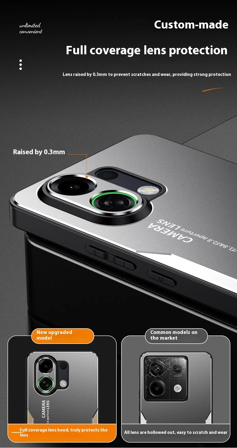 For Oppo K13 Turbo Pro 5G Phone Case Aluminium Alloy TPU PC Back Cover - Gold-Cellmalls