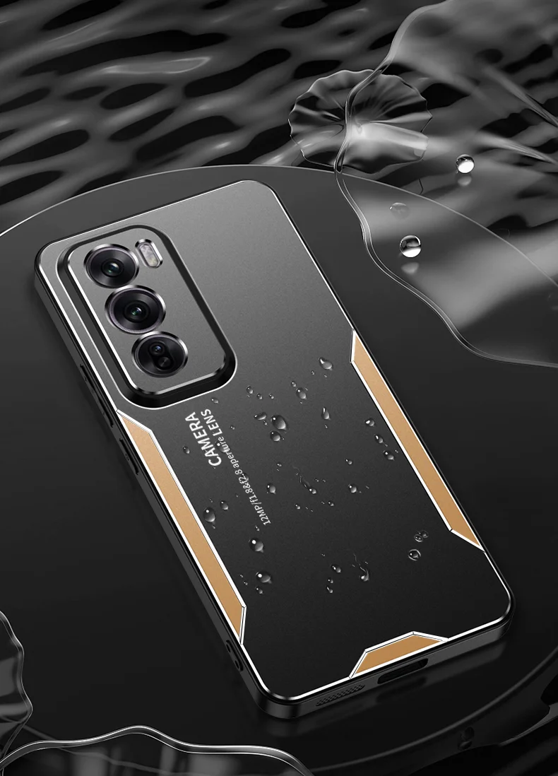 For Oppo Reno12 5G (Global) Metal Phone Case Aluminium Alloy Back Cover - Silver-Cellmalls