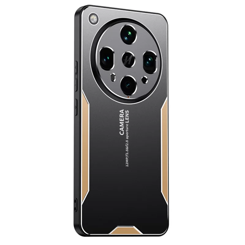 For Oppo Find X8 Ultra 5G Phone Case Aluminium Alloy TPU PC Back Cover - Gold-Cellmalls