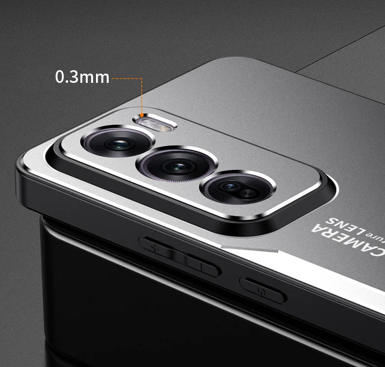 For Oppo Reno12 Pro 5G (Global) Case Aluminium Alloy Back Protective Phone Cover - Gold-Cellmalls