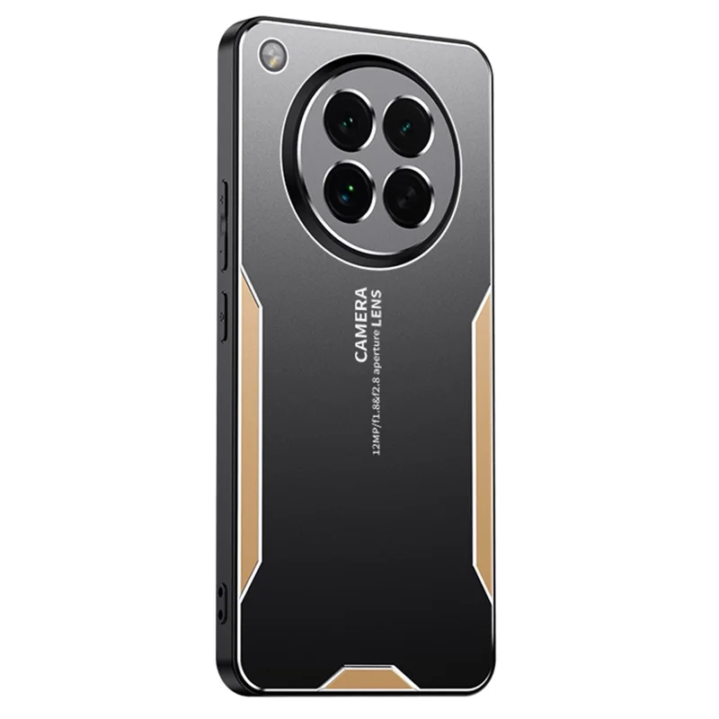 For Oppo Find X8s 5G Phone Case Aluminium Alloy TPU PC Back Cover - Gold-Cellmalls