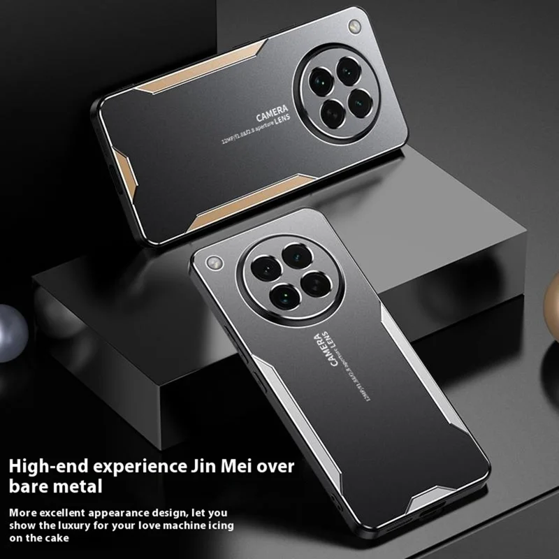 For Oppo Find X8s 5G Phone Case Aluminium Alloy TPU PC Back Cover - Gold-Cellmalls